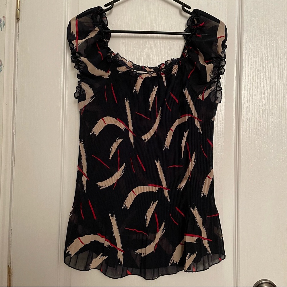Jaipur Blue and Red Patterned Blouse